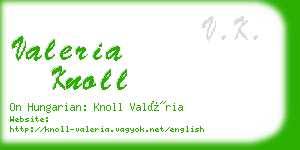 valeria knoll business card